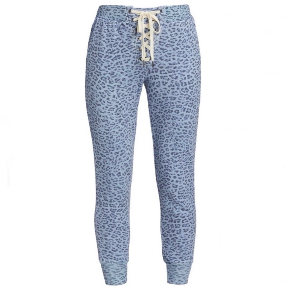 NEW N:PHILANTHROPY BLUE LEOPARD PRINT JOGGERS - Picture 9 of 10